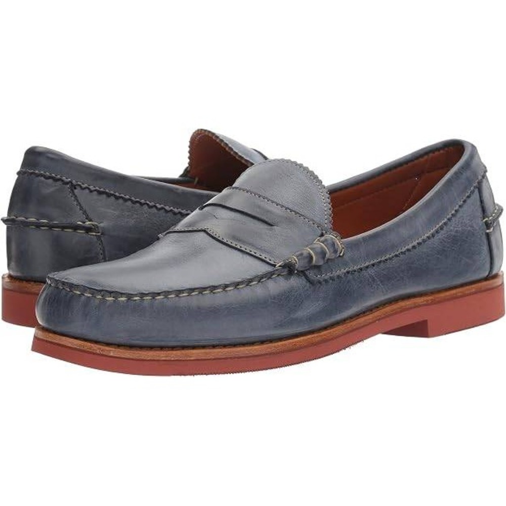 Allen Edmonds Sedona Penny Loafer Size 7 Blue Leather Preppy Coastal‎ Academia